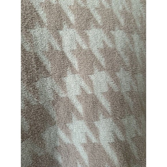 Sincerely Jules Open Front Cardigan Sweater Women's Sz L Hounds Tooth Pockets - Picture 6 of 13